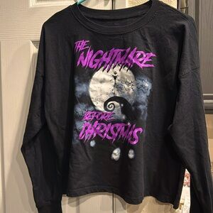 Nightmare Before Christmas Long sleeve Crop tee